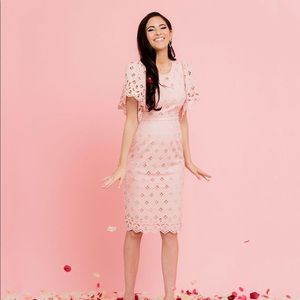 Rachel Parcell Pink Eyelet Dress